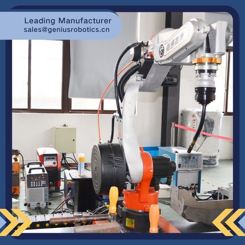 Multistation Robotic Mig Welding Machine Electric Drive 1400mm Max Reach Fully Digital